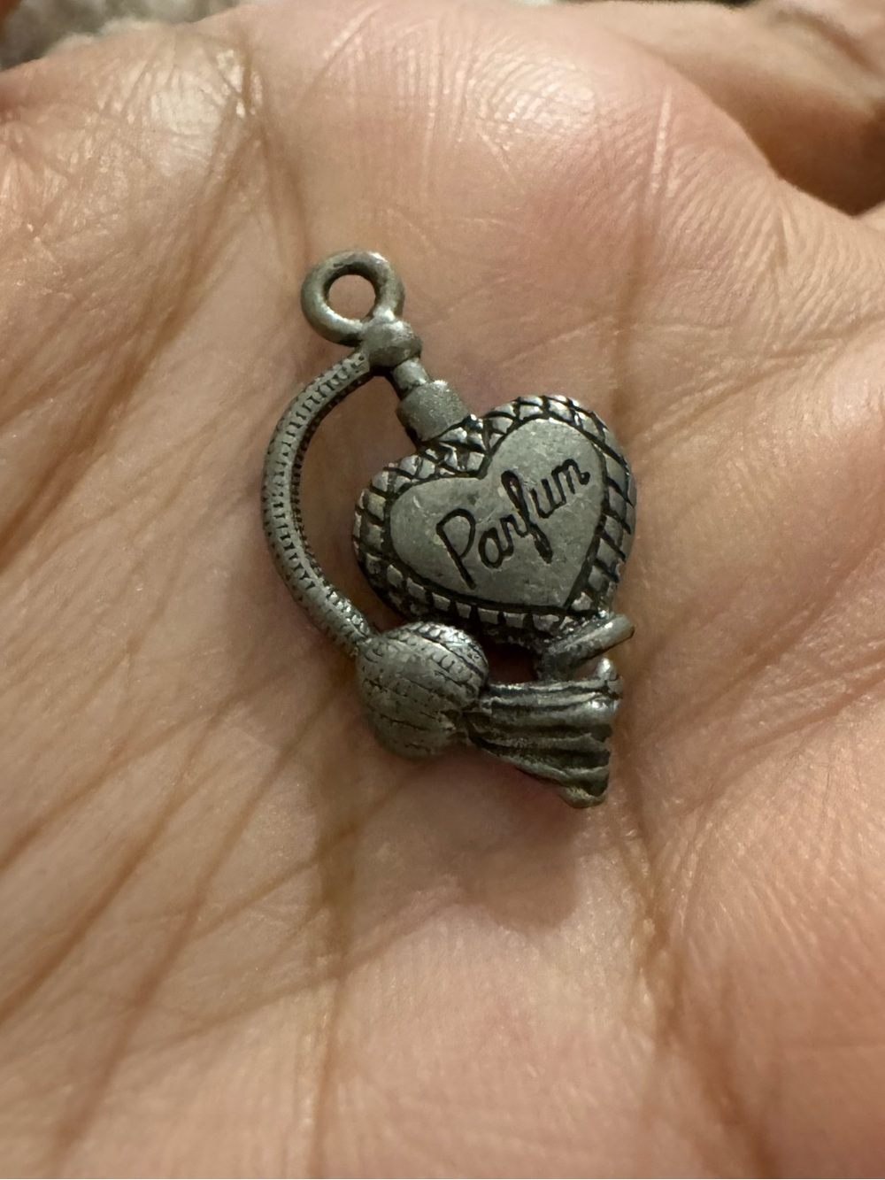 Vintage Perfume Automizer Silver Toned Charm